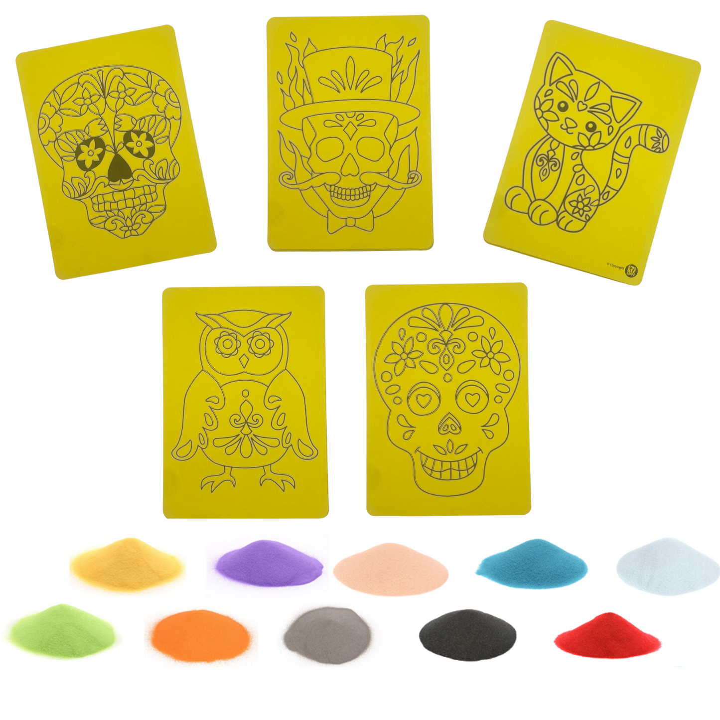Day of The Dead Sand Art Kit Pictures & Coloured Sand