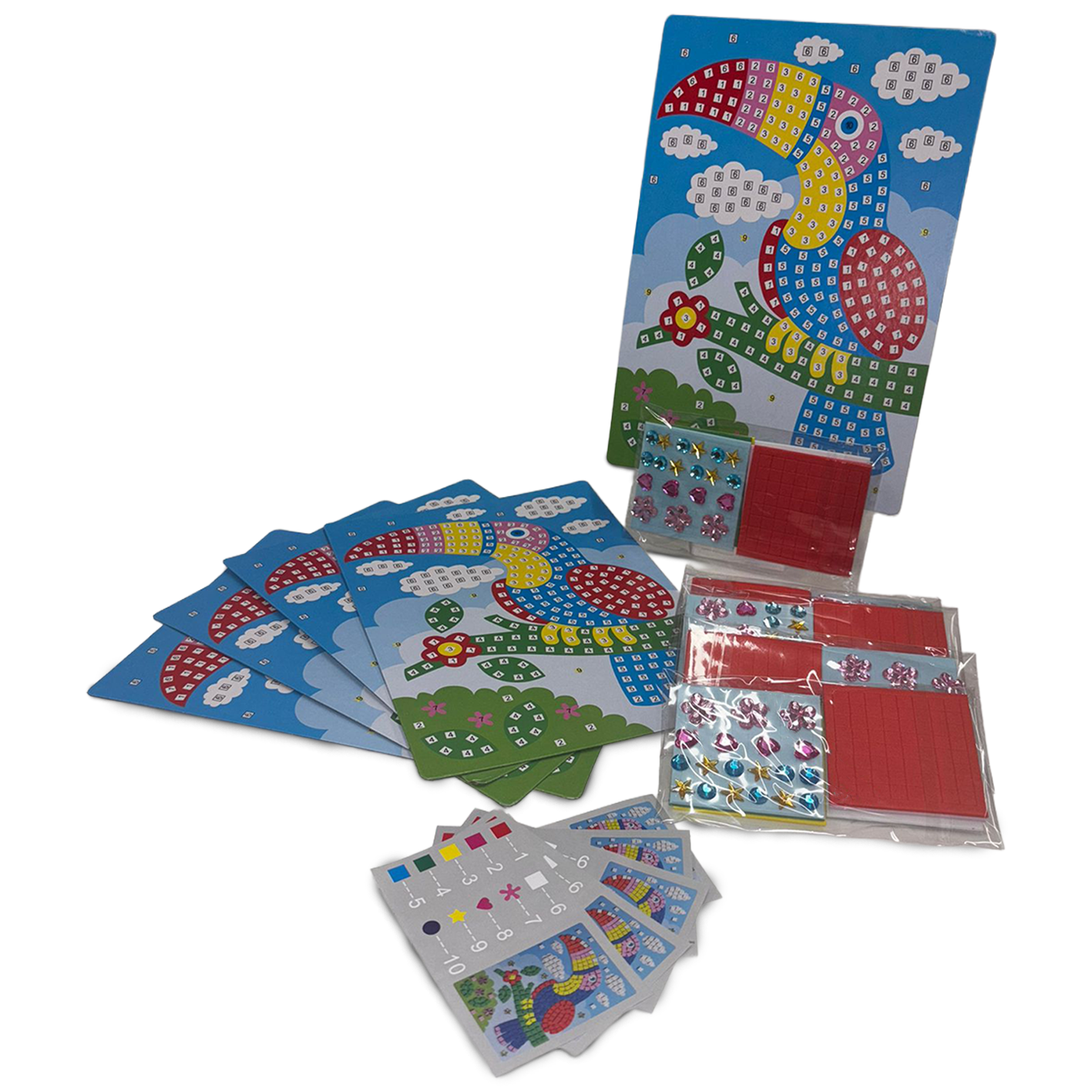 Mosaic Art Toucan Pack of 5