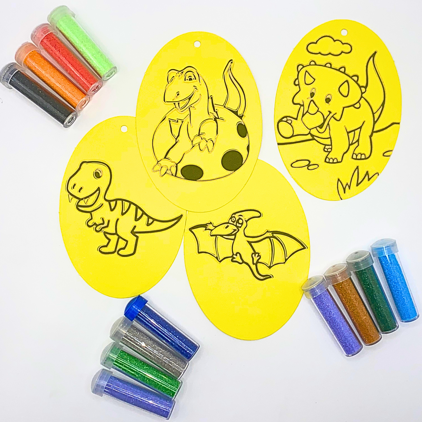 Dinosaur Sand Art Kit Pictures & Coloured Sand