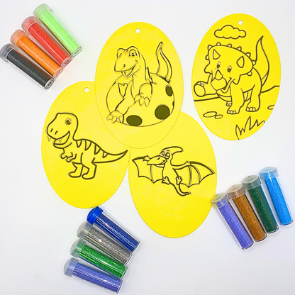 Dinosaur Sand Art Kit Pictures & Coloured Sand