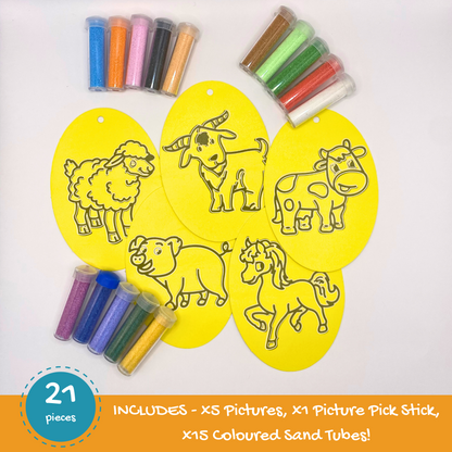 Farm Animal Sand Art Kit Pictures & Coloured Sand