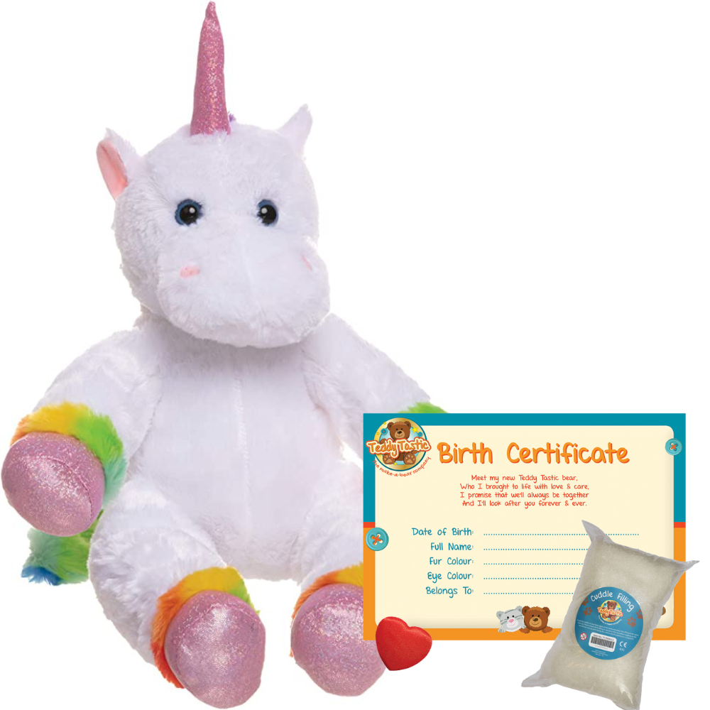 Rainbow unicorn teddy bear on sale