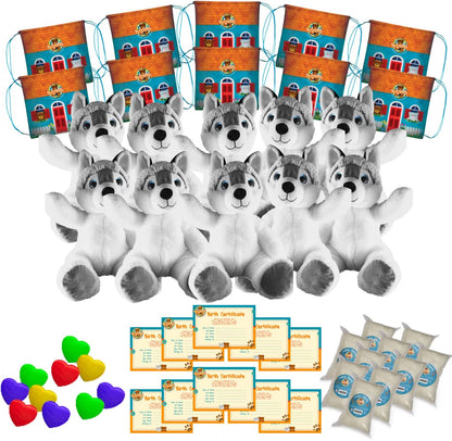 Hunter The Husky Bear x10 Party Pack