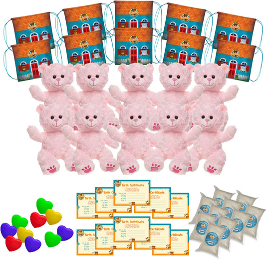 Charm The Pink Bear x10 Party Pack