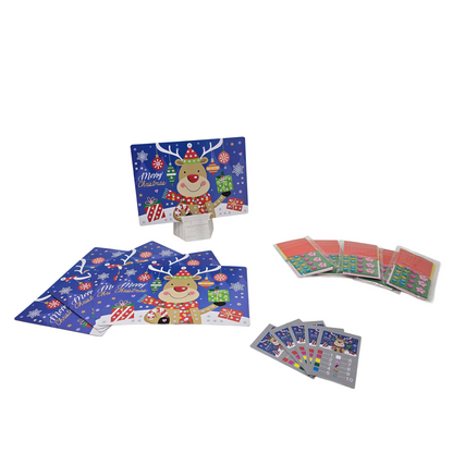 Mosaic Art Merry Christmas Reindeer Pack of 5