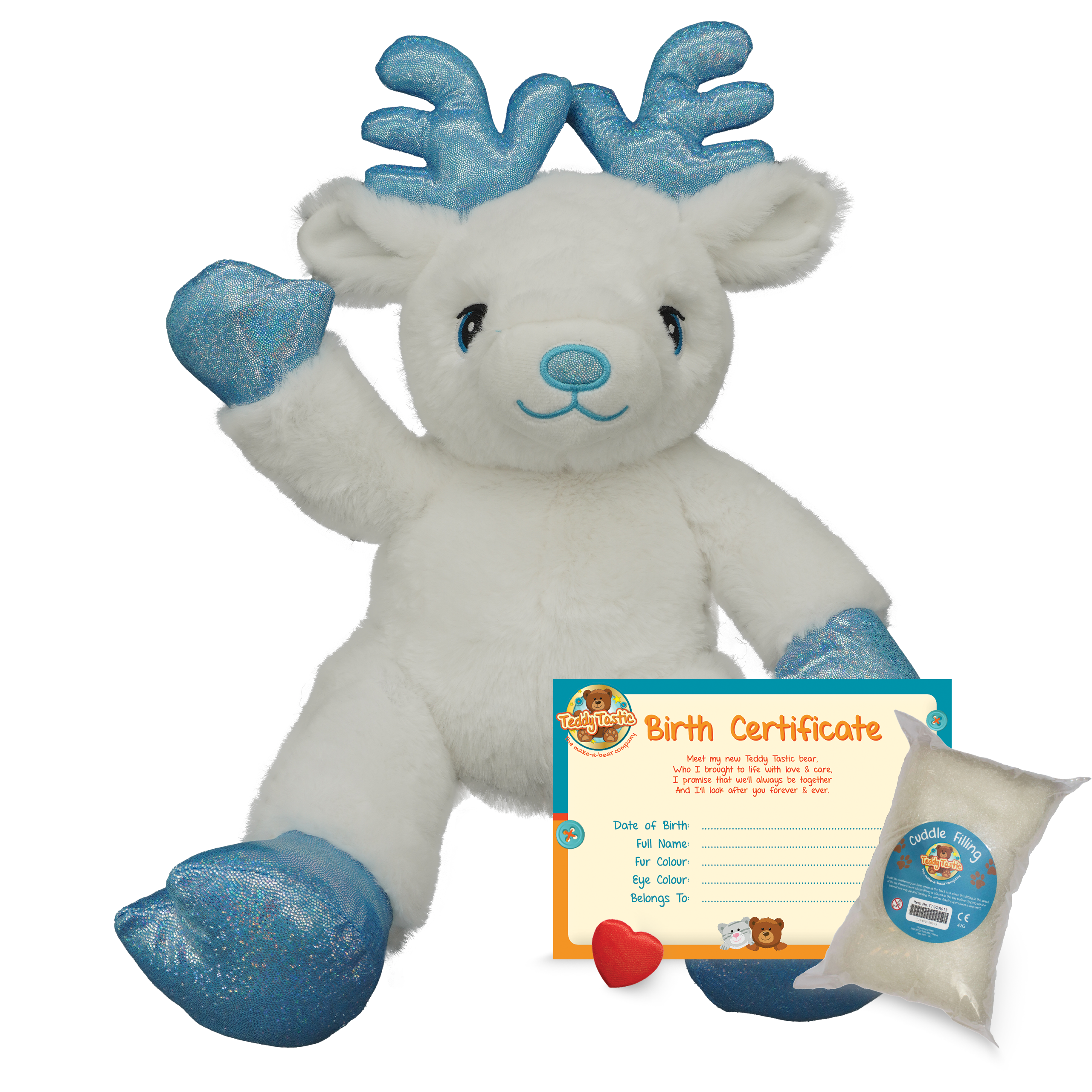 Ryder the Blue and White Reindeer – Retail Teddy Tastic