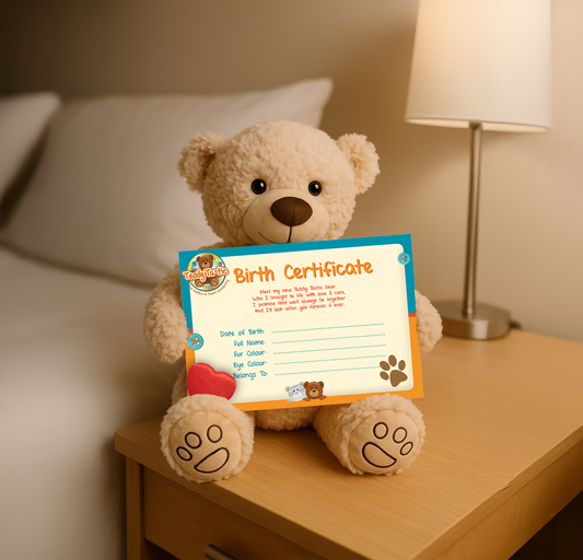 Ted the Cream bear - Memory Bear