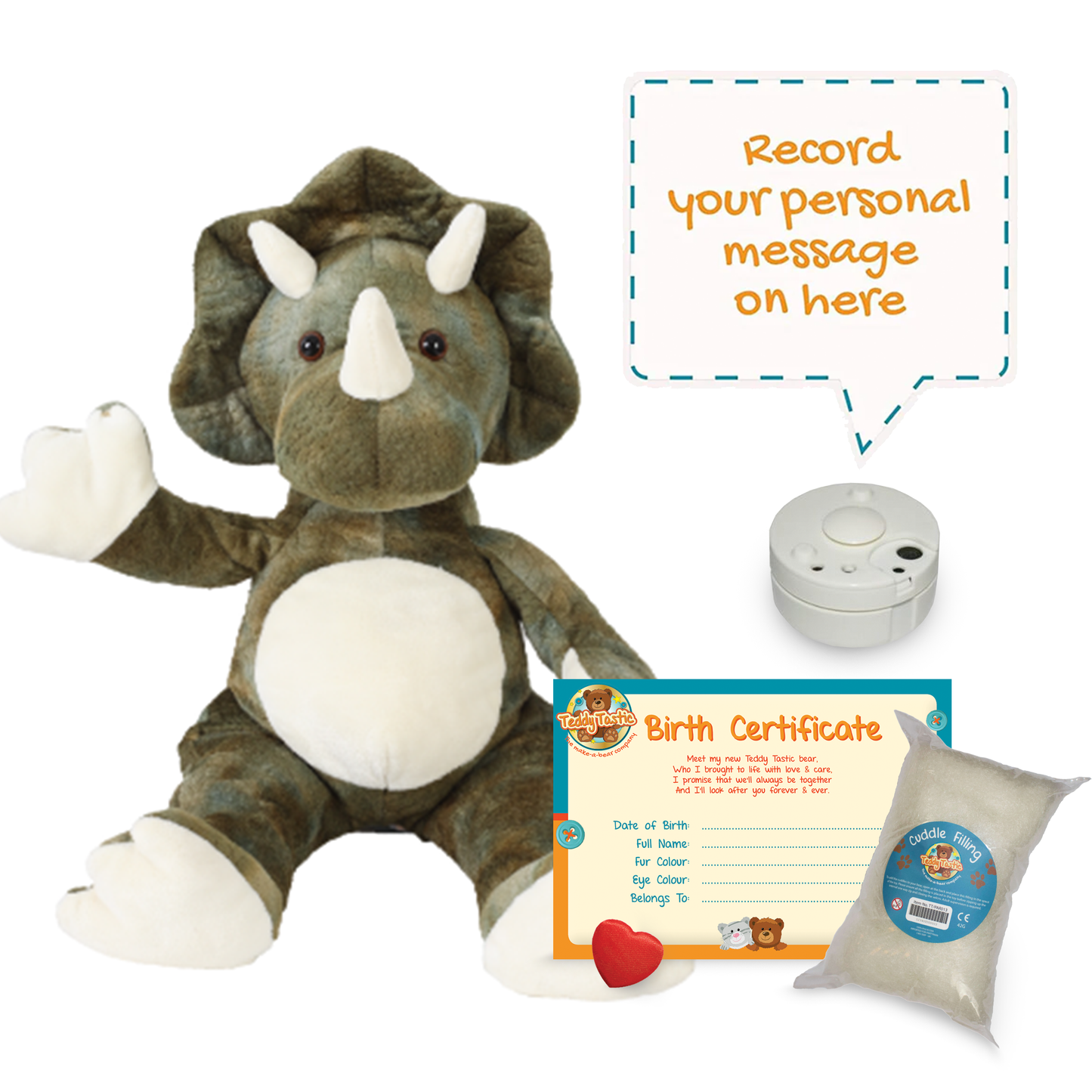 Tommy the Green Triceratops - Recordable