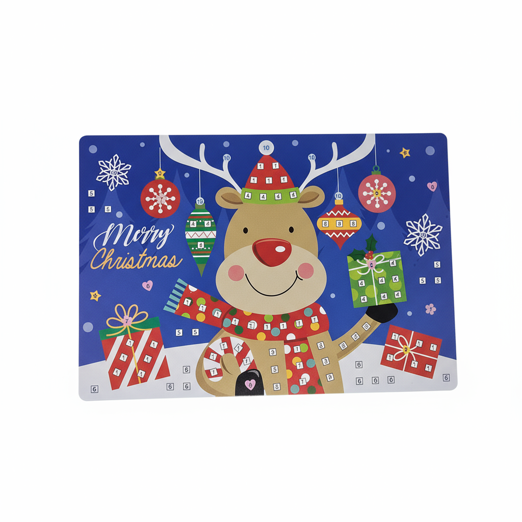 Mosaic Art Merry Christmas Reindeer Pack of 5